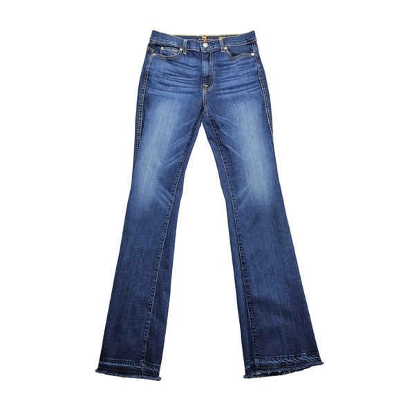 7 For All Mankind Denim - 7 For All Mankind High Waist Bootcut Jeans Womens 31 Blue Stretch Denim
